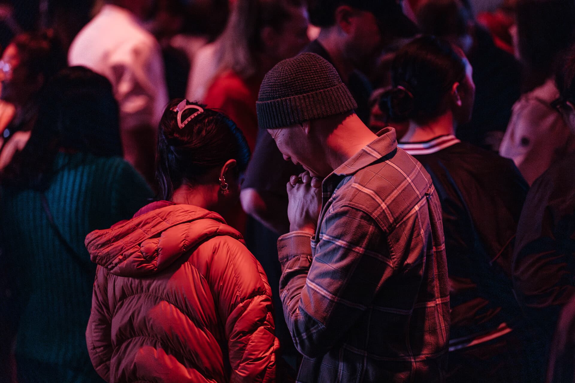 People praying during Prayer and Fasting week