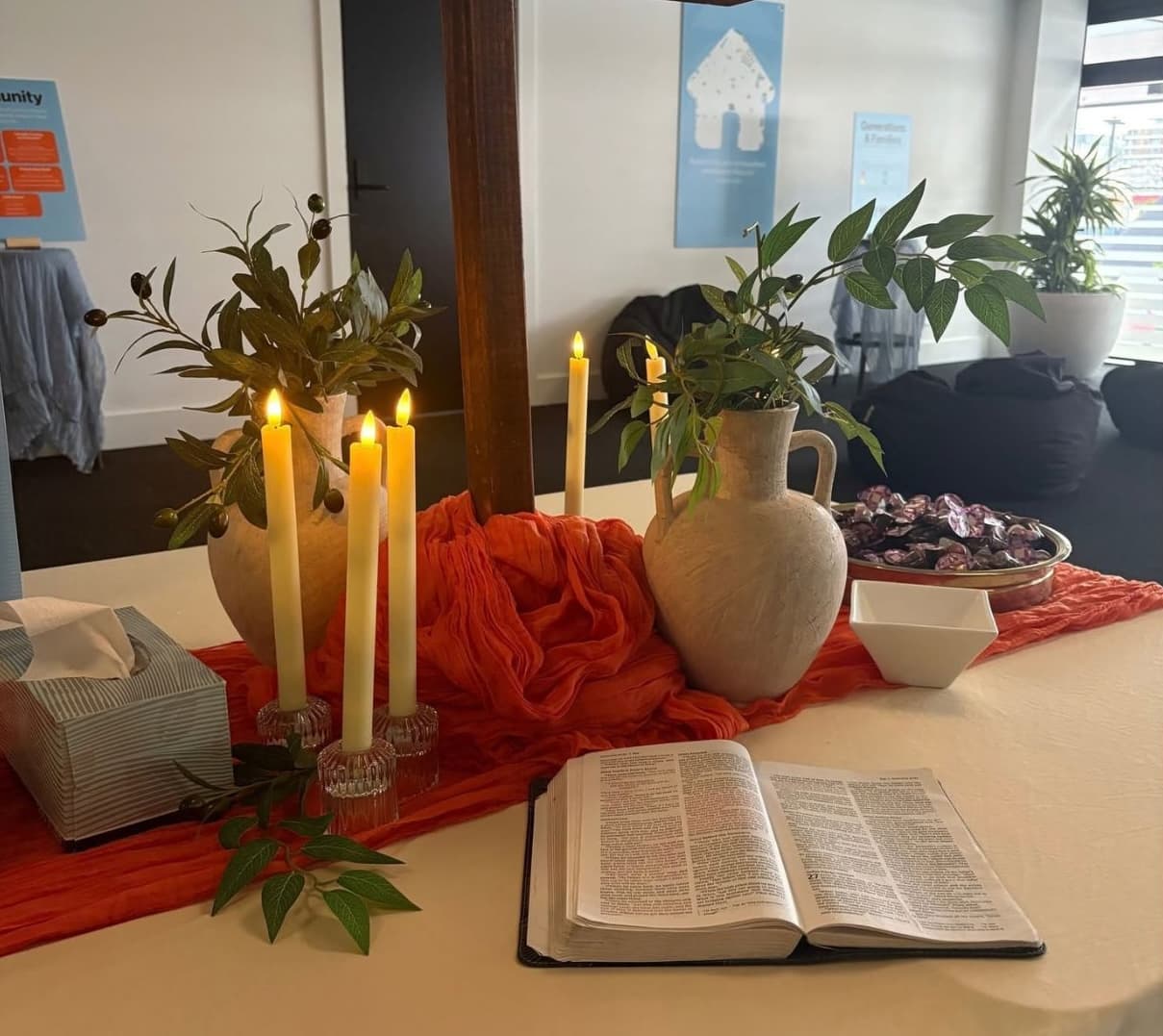 Communion at Prayer and Fasting prayer station