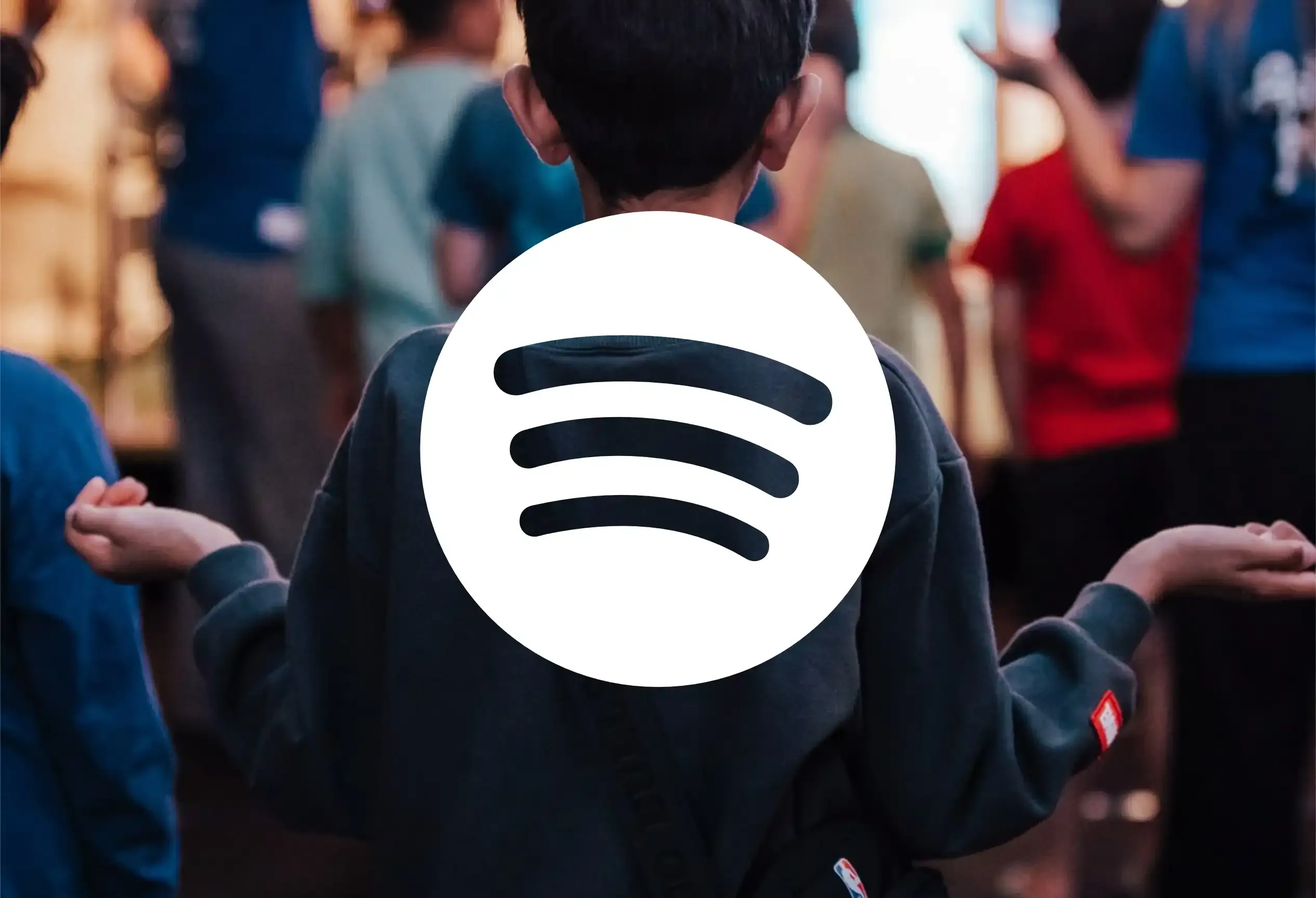 Spotify logo on kids programme background
