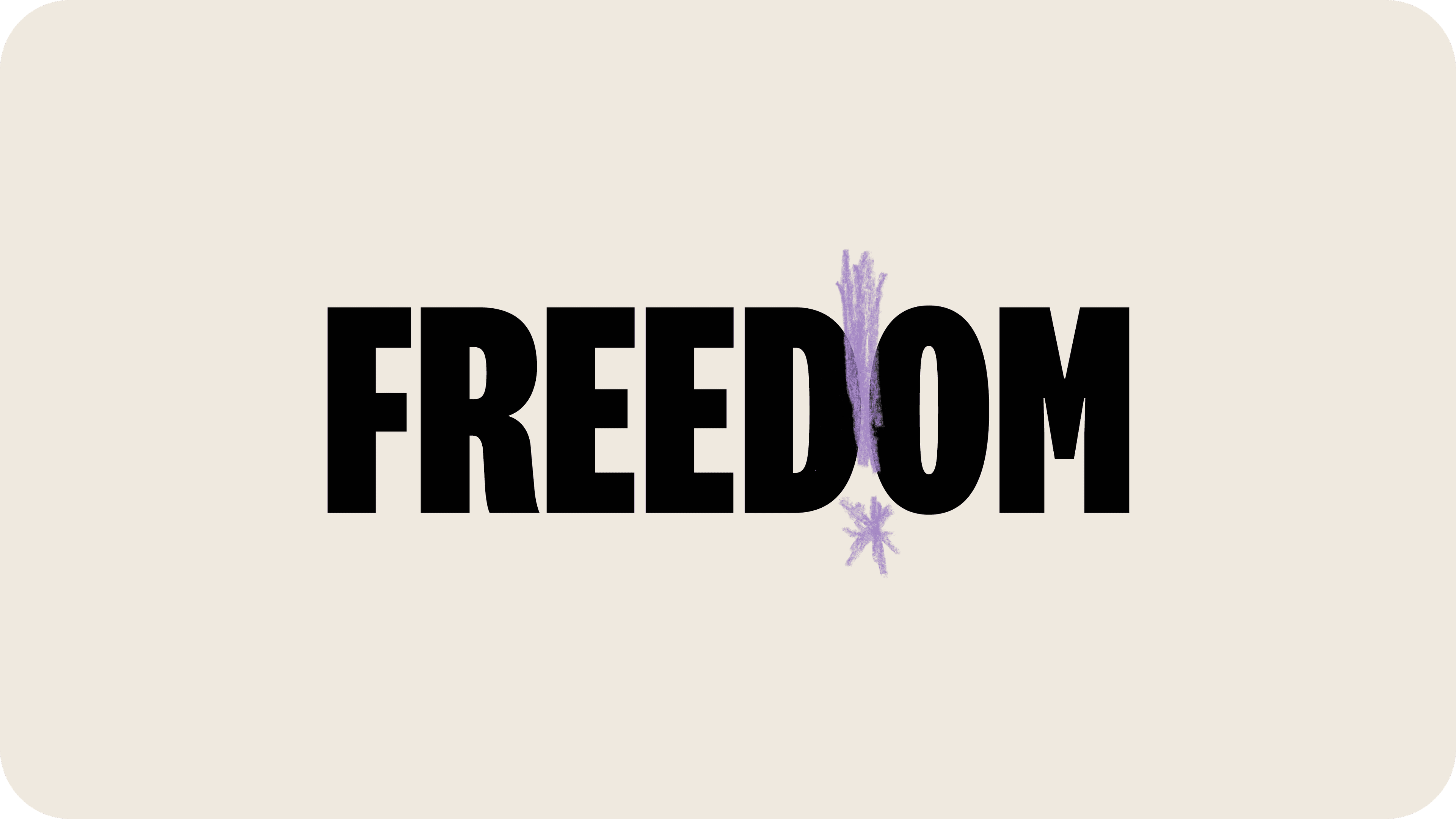 Freedom on beige background