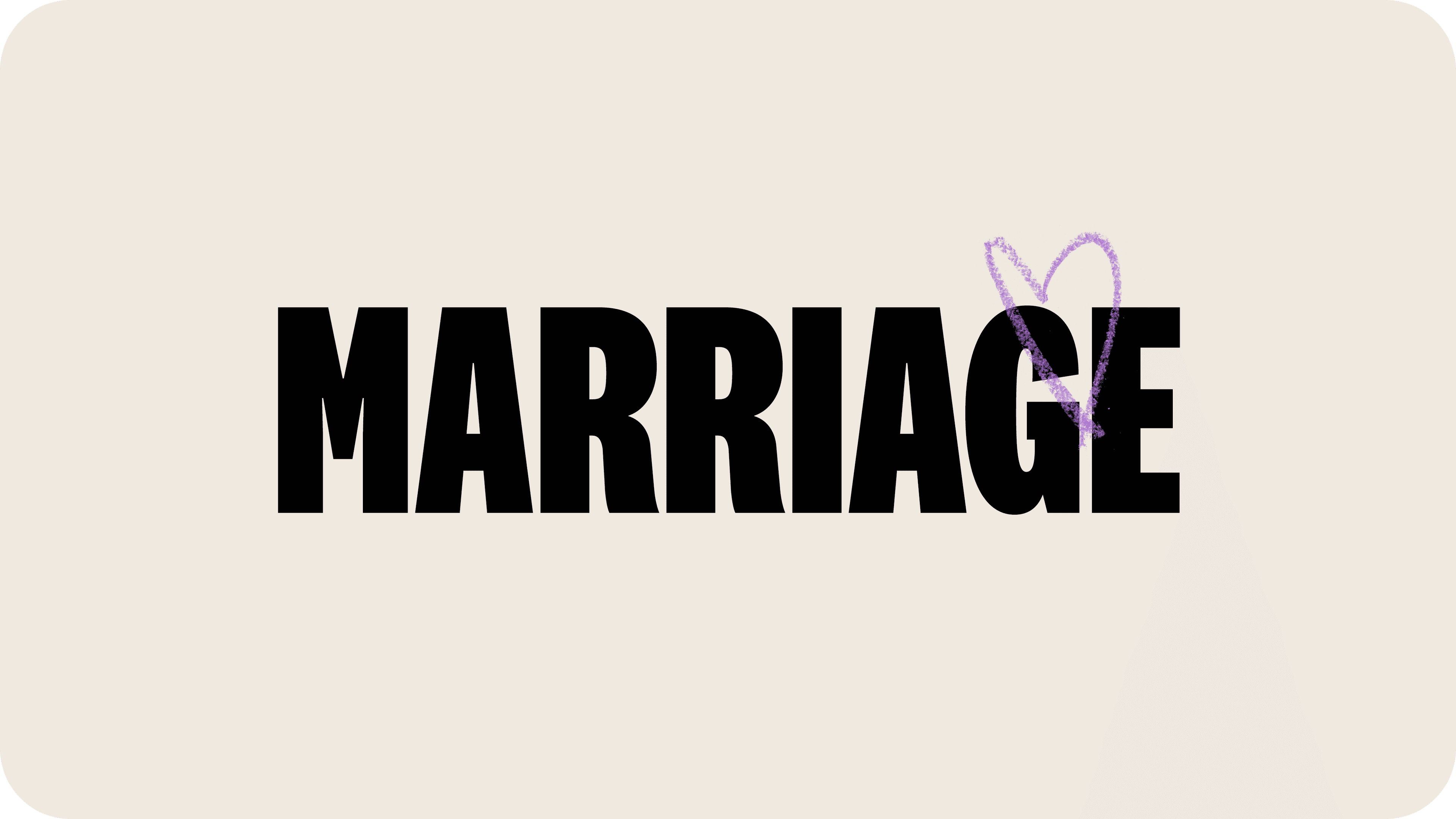 Marriage on beige background